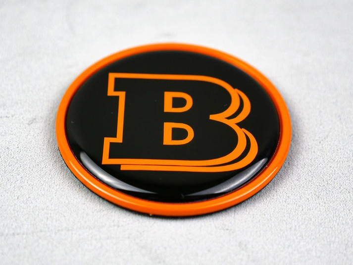 Hood Scoop Metal Badge Orange Brabus Emblem 55 mm for Mercedes-Benz G-Class W463 W463A